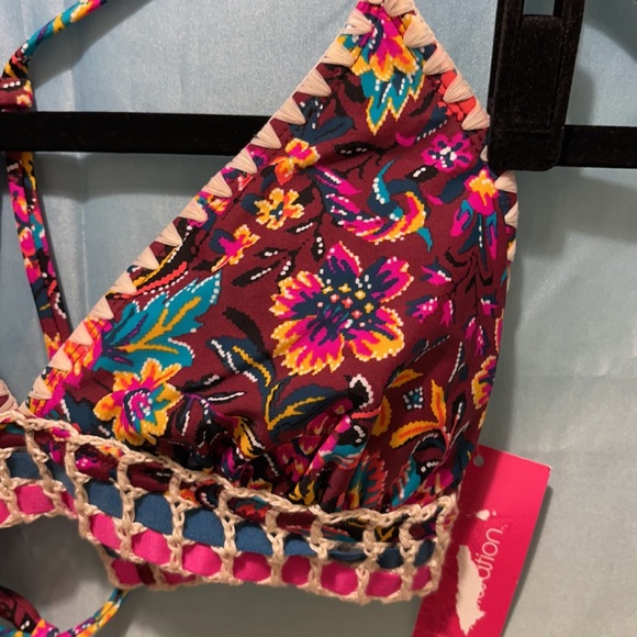 NWT Sz Lg Boho bikini top T back closure - Picture 2 of 9